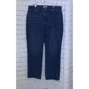 Madewell Jeans Womens 33 The Perfect Vintage Straight High Rise Blue Denim